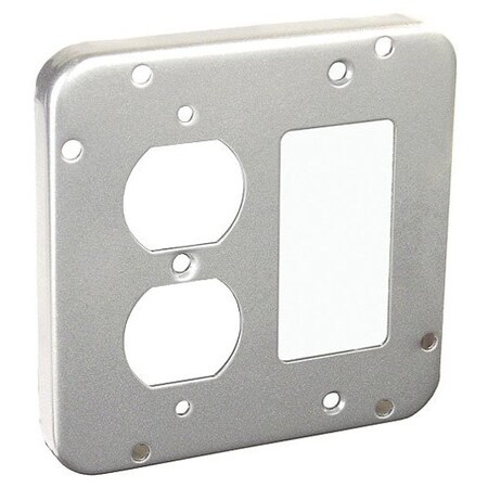 Southwire Electrical Box Cover, Square, Galvanized Steel, GFCI, Duplex and Raised Cover 72C51